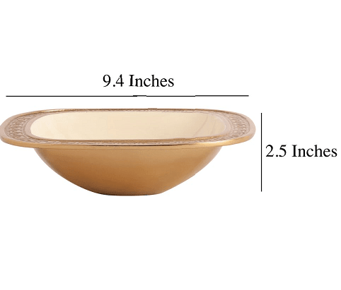 Versace Design Bowl in Ivory Enamle & Silver Finish - Ouch Cart