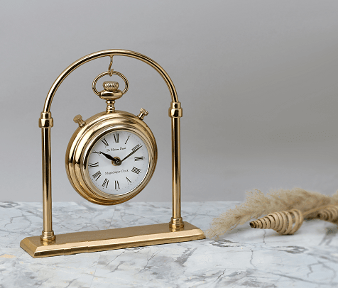 Archway Timepiece Gold Table Clock - Ouch Cart