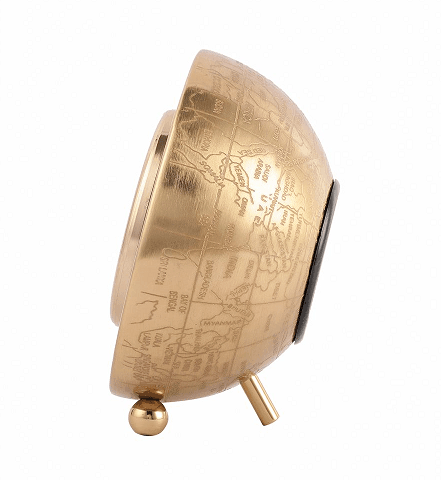 World Clock In Gold Finish - Ouch Cart