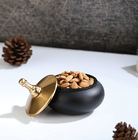 Shogi Storage Box Medium in Gold & Black - Ouch Cart