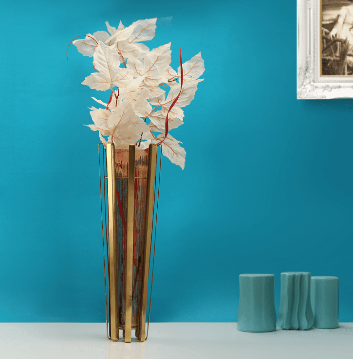 Allure Radiant Metal Hue Vase Amber - Ouch Cart