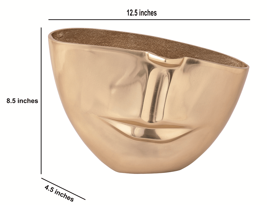 The Amused Gold Face Vase - Ouch Cart