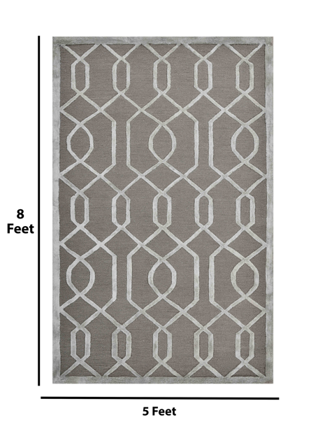 Saraswati Global Rug Handmade,Premium Wool, Area Rug, 5x8 Elegant Designs, Anti-Skid & Anti Slip Backing Carpet , Ideal for Bedroom, Living Room, and Dining Room, Kids Room, Office Rug.