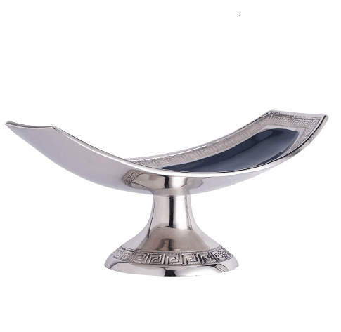 Versace Design Platter in Blue Enamle & Gold Finish - Ouch Cart