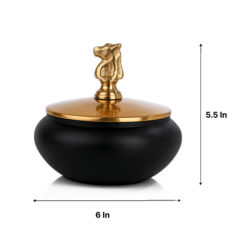 Shogi Storage Box Large in Gold & Black - Ouch Cart