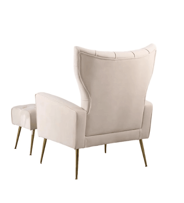 DANNEY ACCENT CHAIR WITH OTTOMAN - Ouch Cart