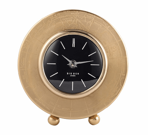 World Clock In Gold Finish - Ouch Cart