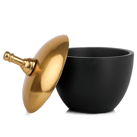 Shogi Knght Storage Box Large in Gold & Black - Ouch Cart