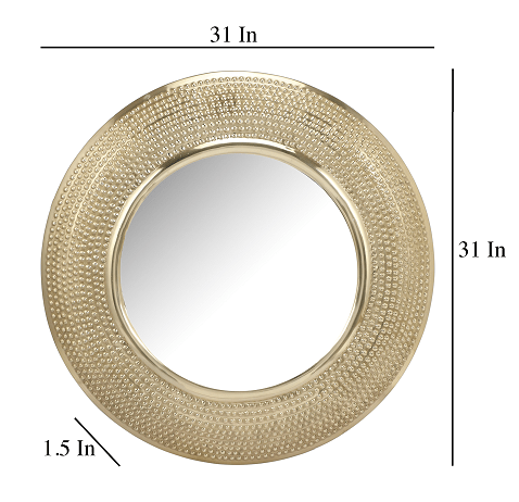 The Large Beaded Gold Mirror