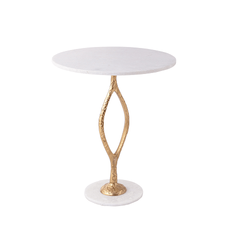 Round White Marble Table - Ouch Cart