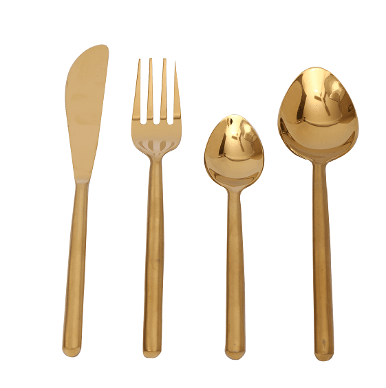 Radiant Reflections Gold Cutlery Set - Ouch Cart