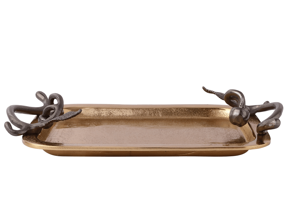 Cherry Vine Gold Décorative Platter - Ouch Cart