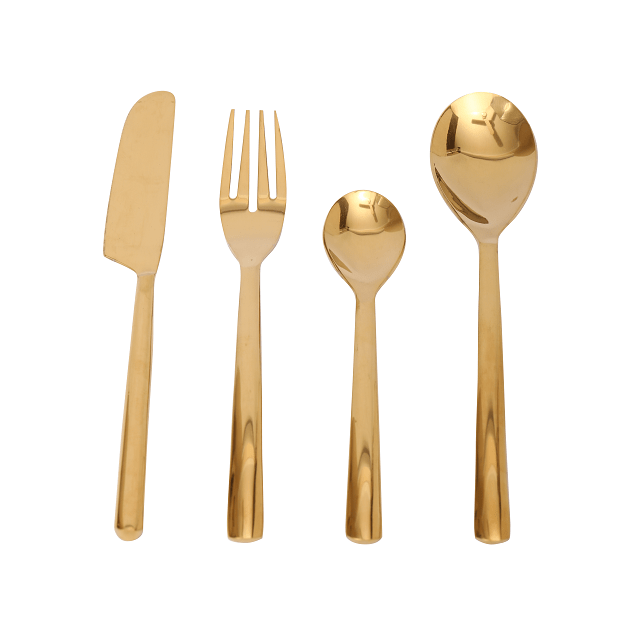 Ava Luxe Gold Cutlery Set