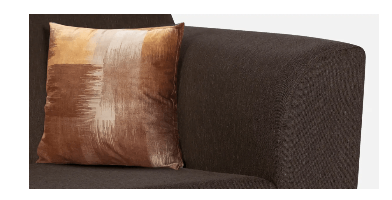 Fabric 3 Seater Sofa In Mahogany Colour - Ouch Cart