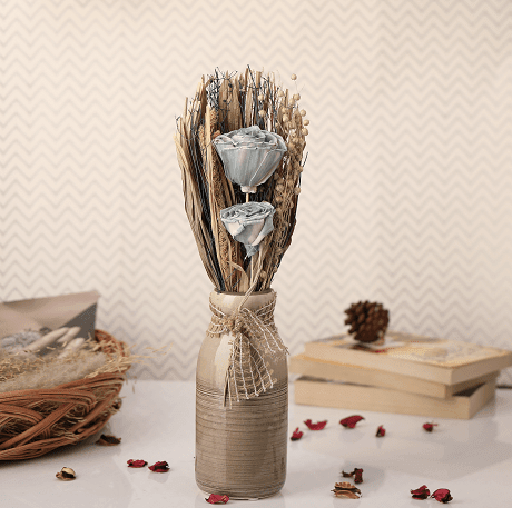 Lea Dried Ocean Blue Big Vase - Ouch Cart