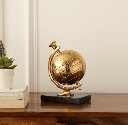 Miniature Metal Earth Gold with Black Marble Base - Ouch Cart