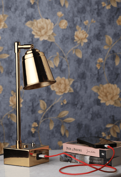 Matt Gold Steel Adjustable Study Lamp - Ouch Cart