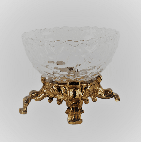 Four Legged Aristocrat's Glass Bowl (Gold) - Ouch Cart