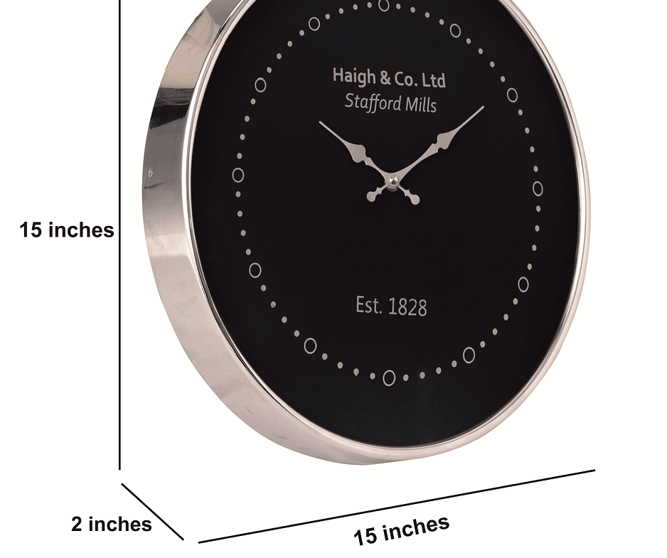 Eclipse Shine Silver wall clock - Ouch Cart