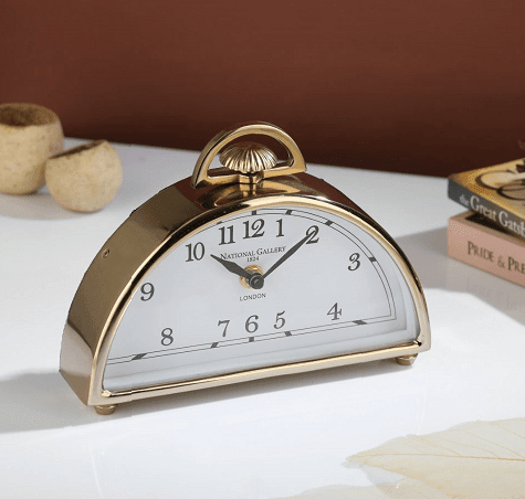 Luna Desk Clock in Gold - Ouch Cart