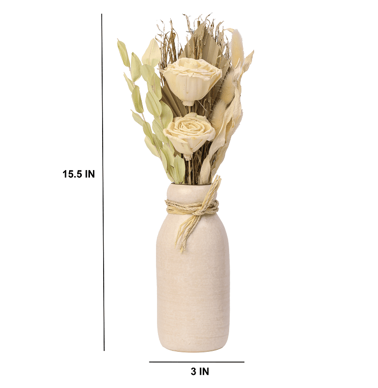 Lea Dried Yellow Delight Big Vase - Ouch Cart