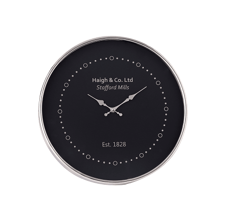 Eclipse Shine Silver wall clock - Ouch Cart