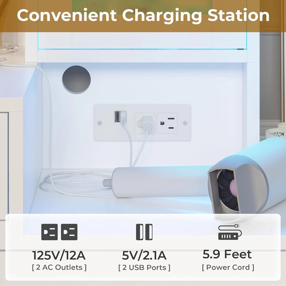 Caryol Vanity Table with LED Mirror Lights for Bedroom- OUCH CART | Dressing table