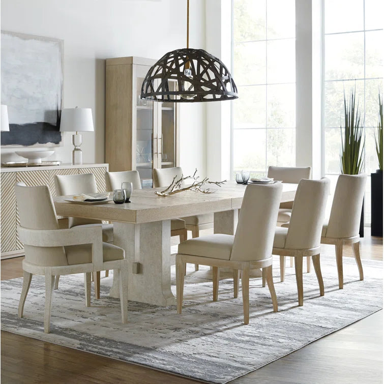 9 - Piece Double Pedestal Dining Set Ouch Cart