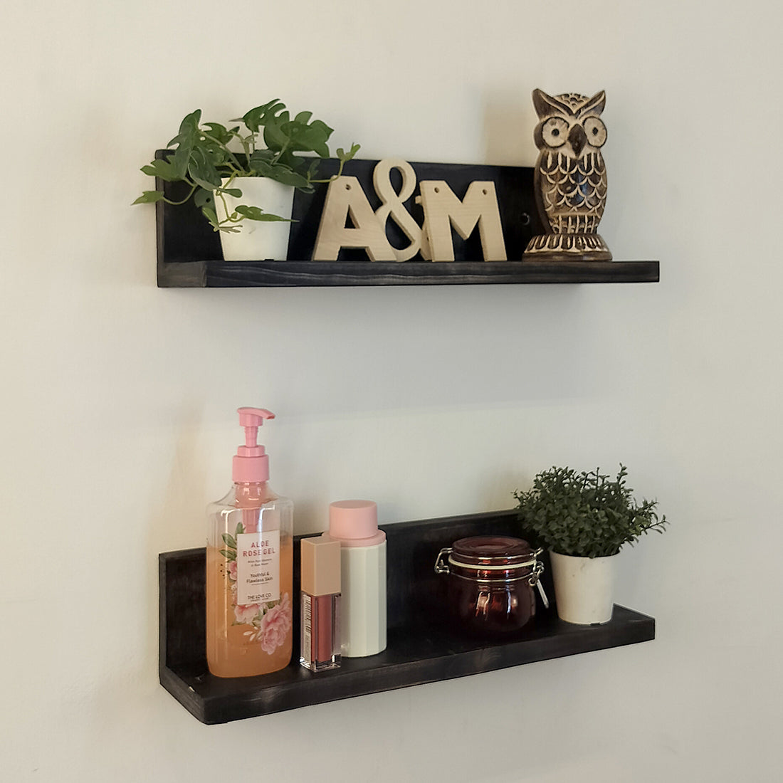 Casper set of 2 Wooden Wall Shelf Organiser