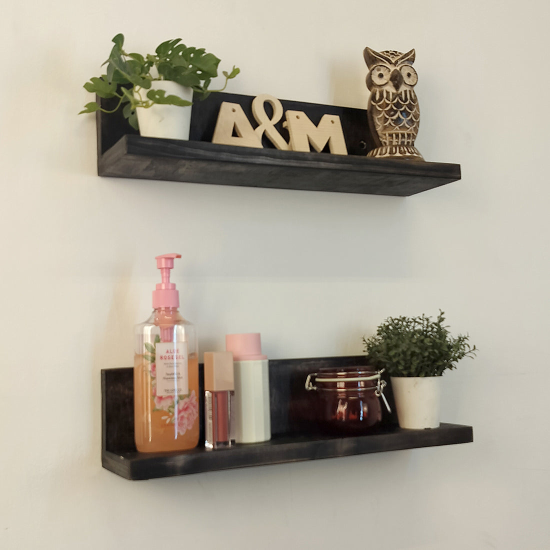 Casper set of 2 Wooden Wall Shelf Organiser