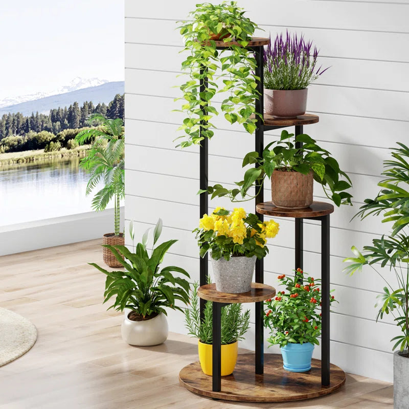 4-Tier Multiple Potted Plants Corner Stand