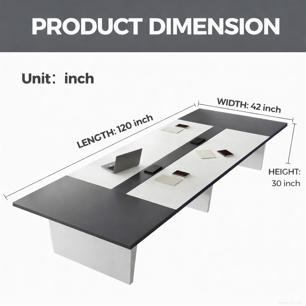 Modern Ergonomic Conference Table - Spacious, Durable, And Versatile Design