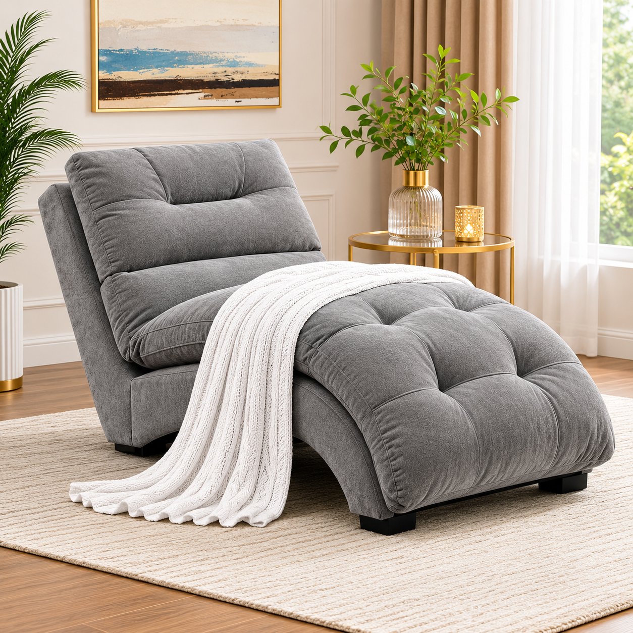 Modern Premium Wooden Sofa Couch for Home & Office Chaise Lounge