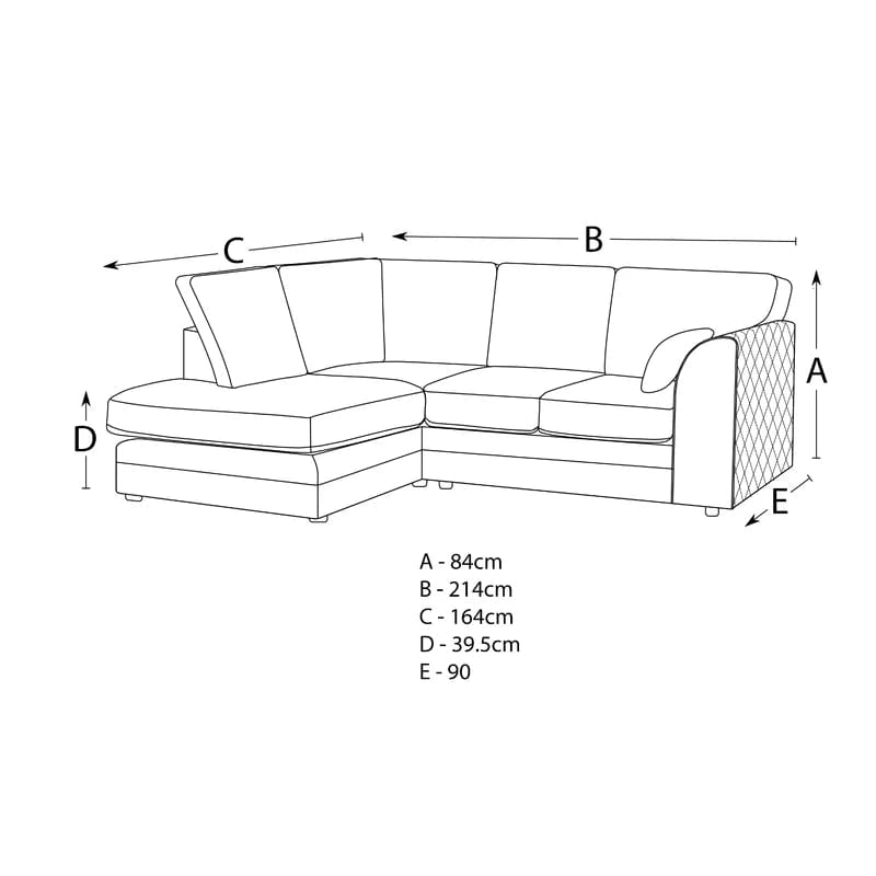 Chaudri 2 - Piece Upholstered Corner Sofa Chaise