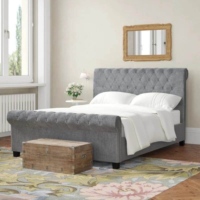 Cheltenham Upholstered Sleigh Bed - Ouch Cart