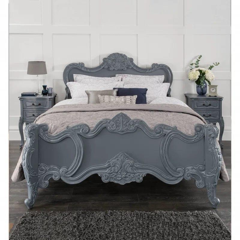 Chloe Antique French Style Grey Bed - Ouch Cart