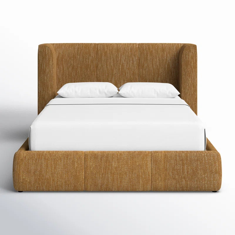 Clarisse Upholstered Wingback Bed