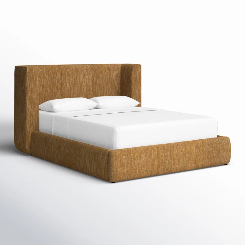 Clarisse Upholstered Wingback Bed OUCH CART