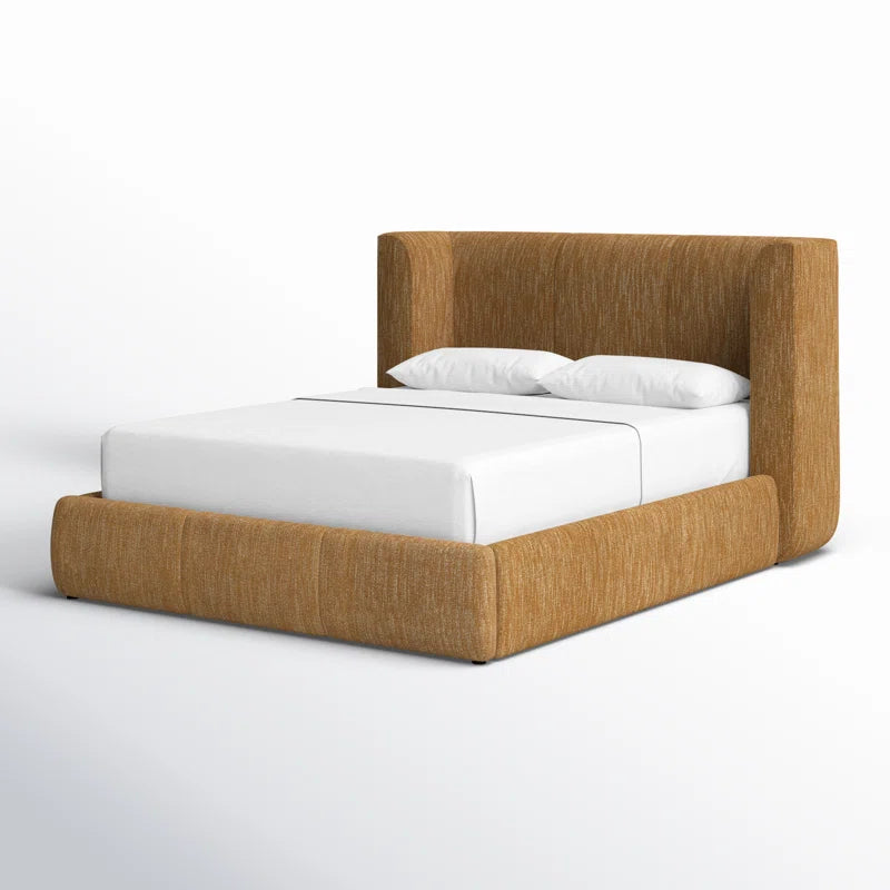 Clarisse Upholstered Wingback Bed