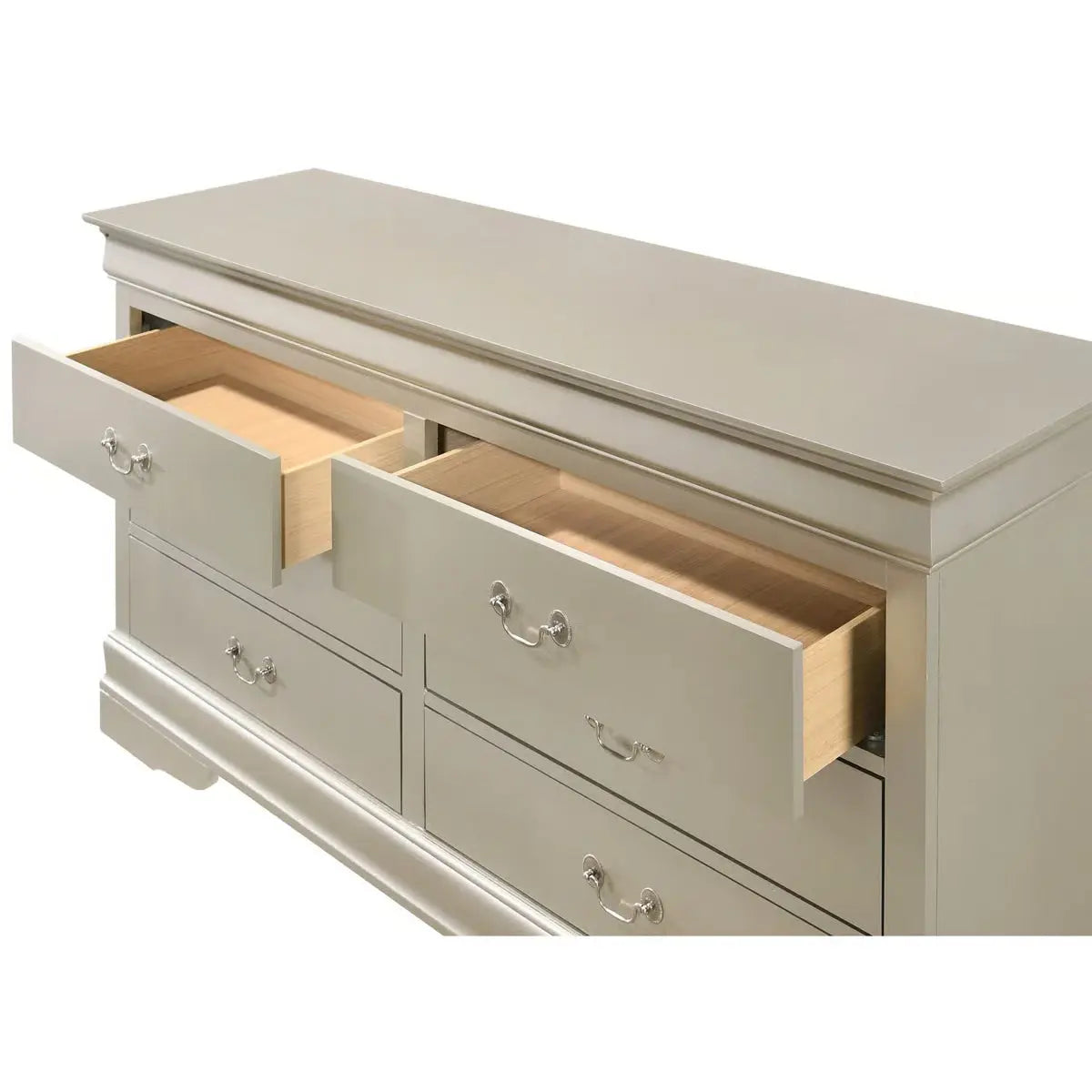 Silver Champagne Classic Dresser – Traditional Chest, Metal Gear Drawers & Elegant Design at OUCH CART -OUCH CART |Dressing table