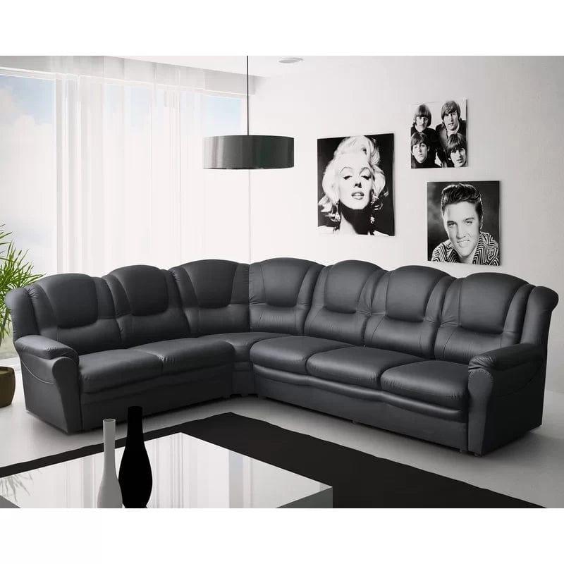 Colin 4 - Piece Vegan Leather Corner Sofa - Ouch Cart