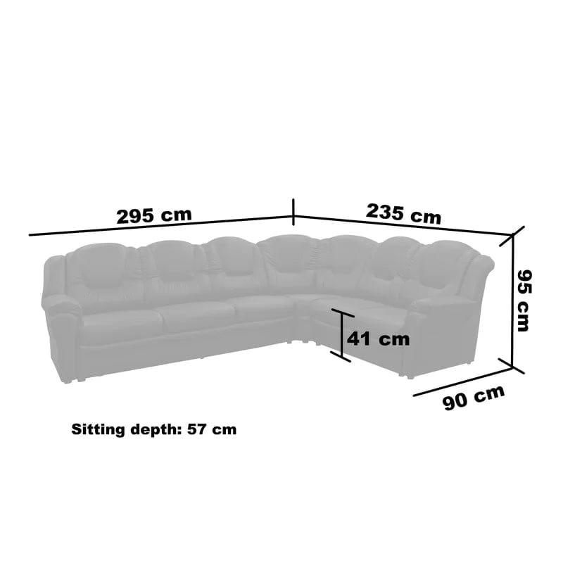 Colin 4 - Piece Vegan Leather Corner Sofa - Ouch Cart