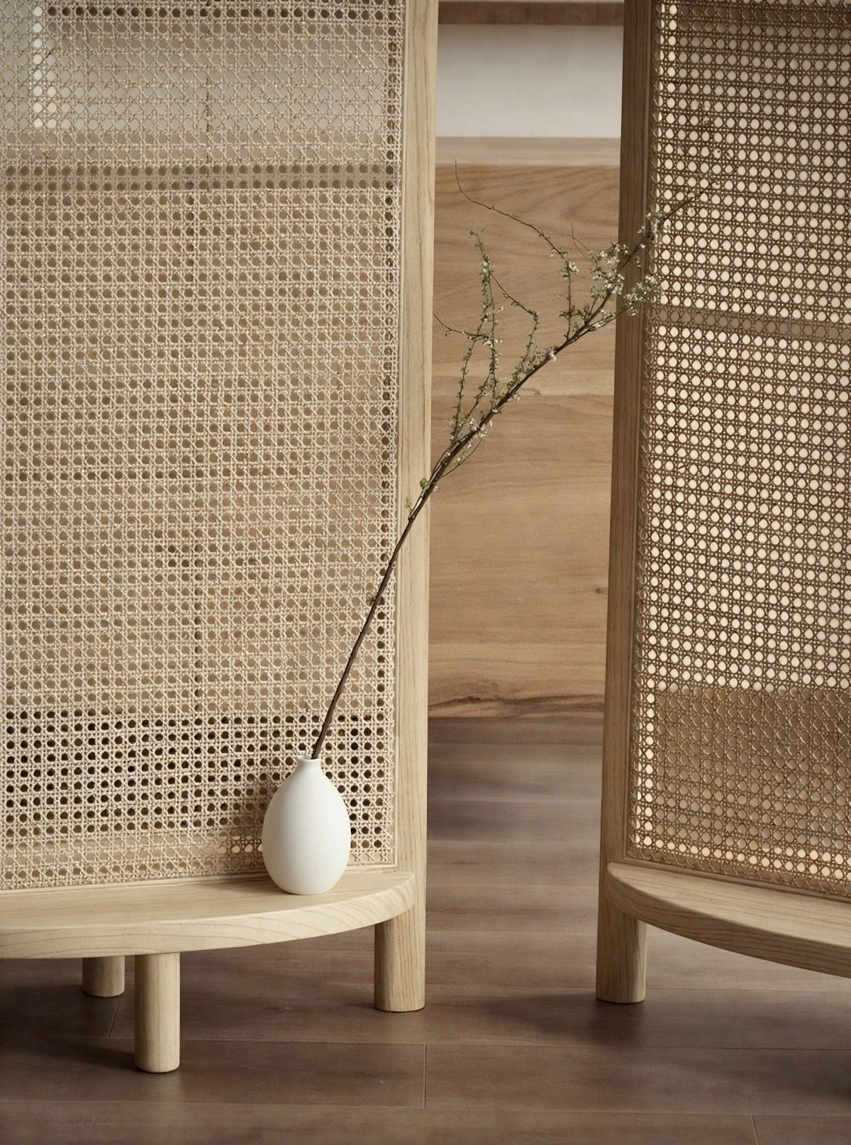 Natural Rattan Room Divider Screen | Stylish Folding Privacy Partition for Home & Office | Ouch Cart OUCH CART