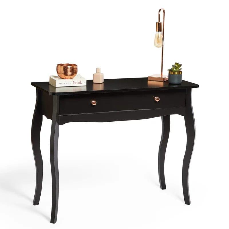 Dressing Table Wood Makeup Table, Vanity Set without Mirror and without Stool, Elegant Dressing Desk and Organizer, Ideal for Bedroom Bathroom (White) (Vanity Table) - Ouch Cart