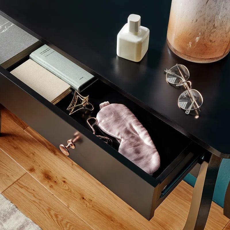 Dressing Table Wood Makeup Table, Vanity Set without Mirror and without Stool, Elegant Dressing Desk and Organizer, Ideal for Bedroom Bathroom (White) (Vanity Table) - Ouch Cart