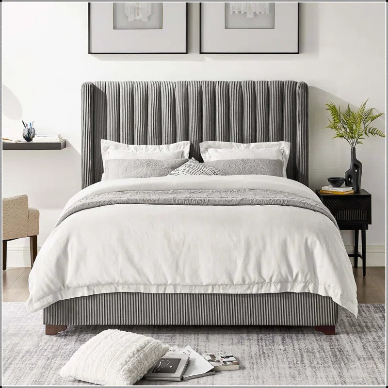 Corduroy Full Size Modern Design Bed OUCH CART