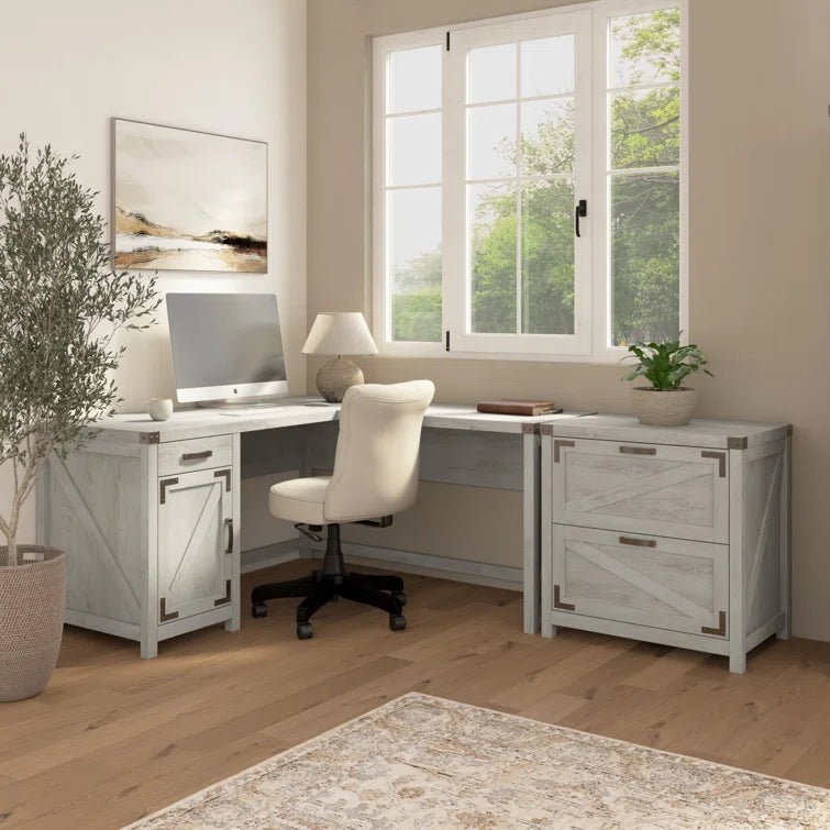 Grove L-Shape Computer Desk Ouch Cart