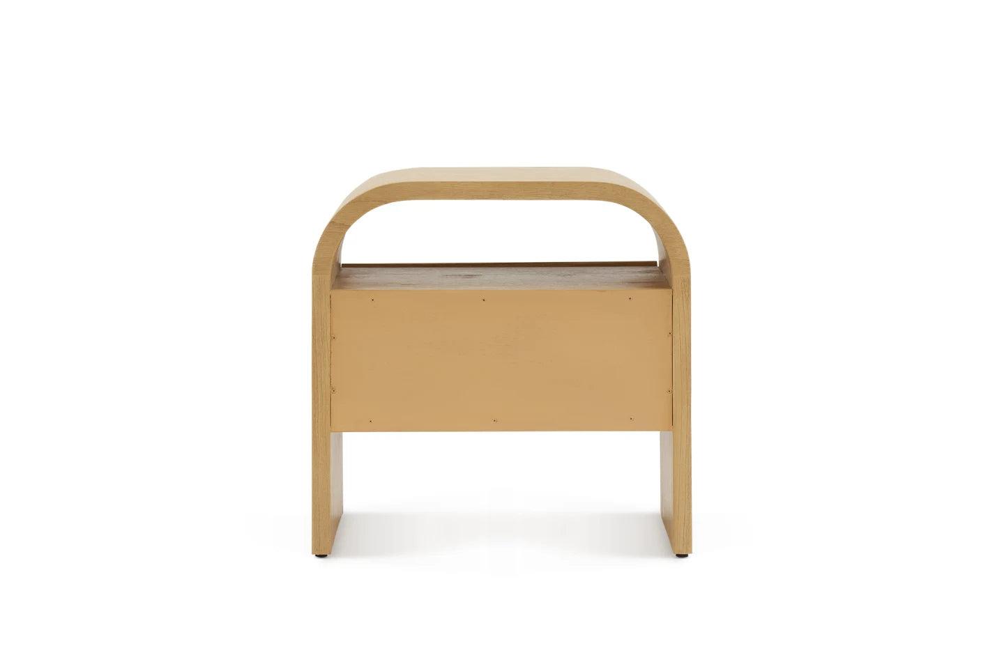 Engineered Wood Crescent 1-Drawer Nightstand - Ouch Cart