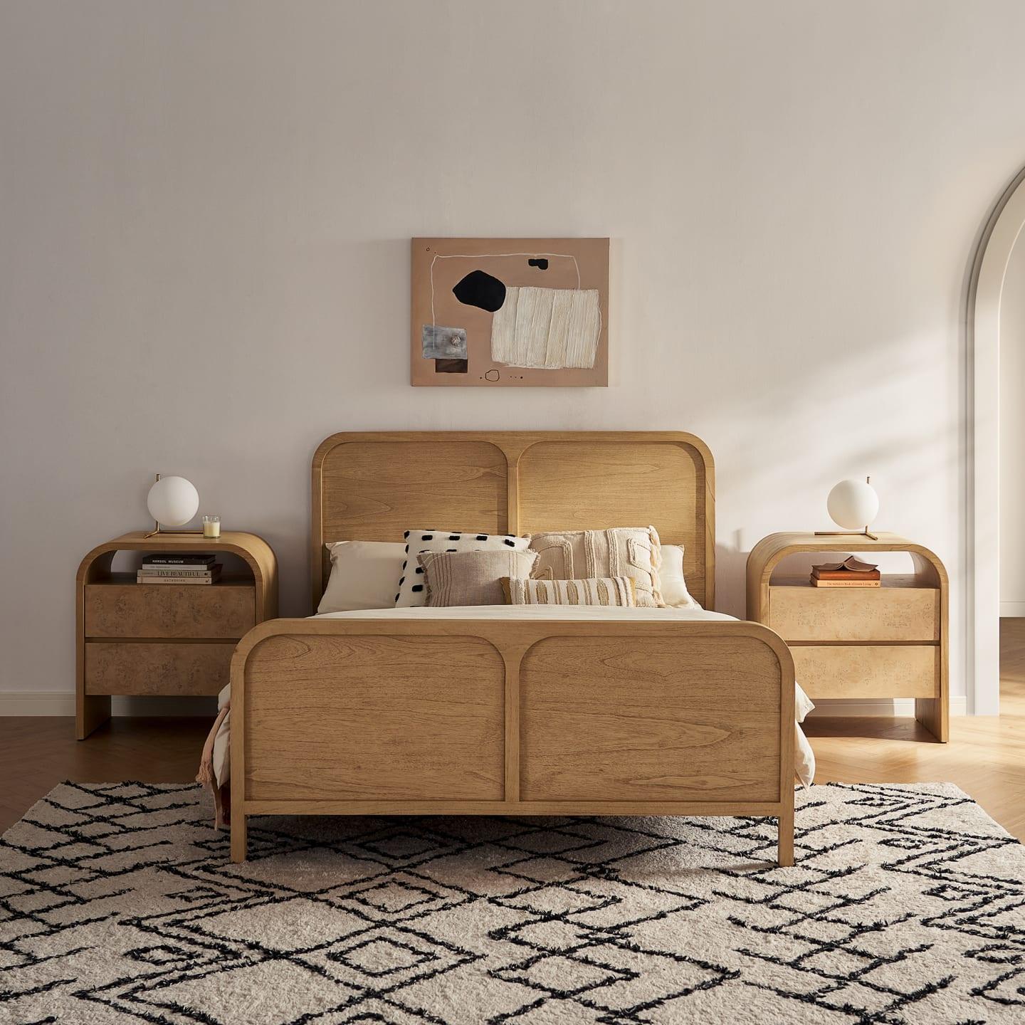 Crescent 2-Drawer Nightstand - Ouch Cart