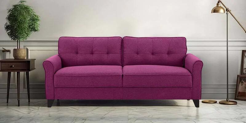 Fabric 3 Seater Sofa In Pink Colour - Ouch Cart